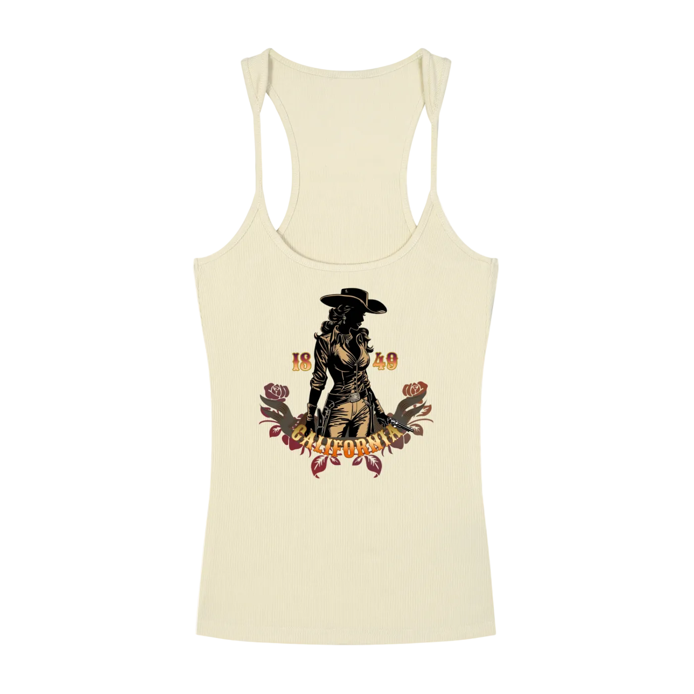 Vintage Outlaw Ribbed Women's Racerback Tank Top