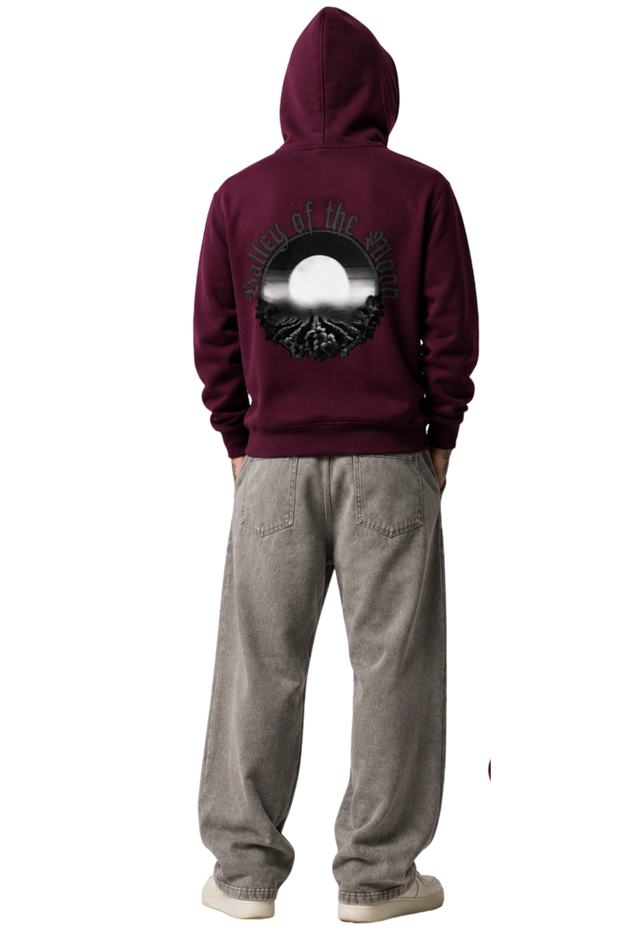 Valley of the Moon Gothic Heavyweight High Neck  Zip-Up Hoodie