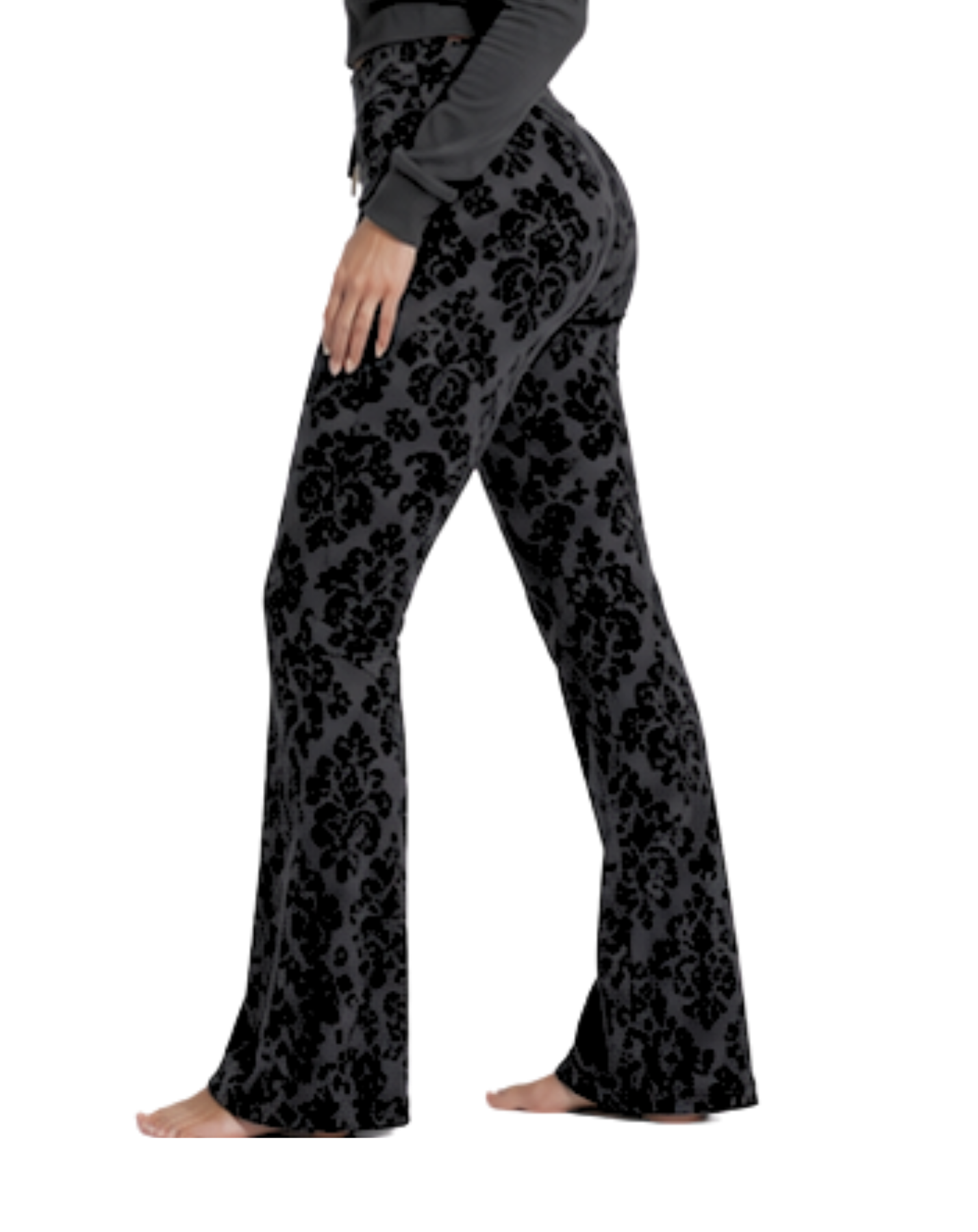 Damask Charcoal Women's Straight-leg Pants Secondary image