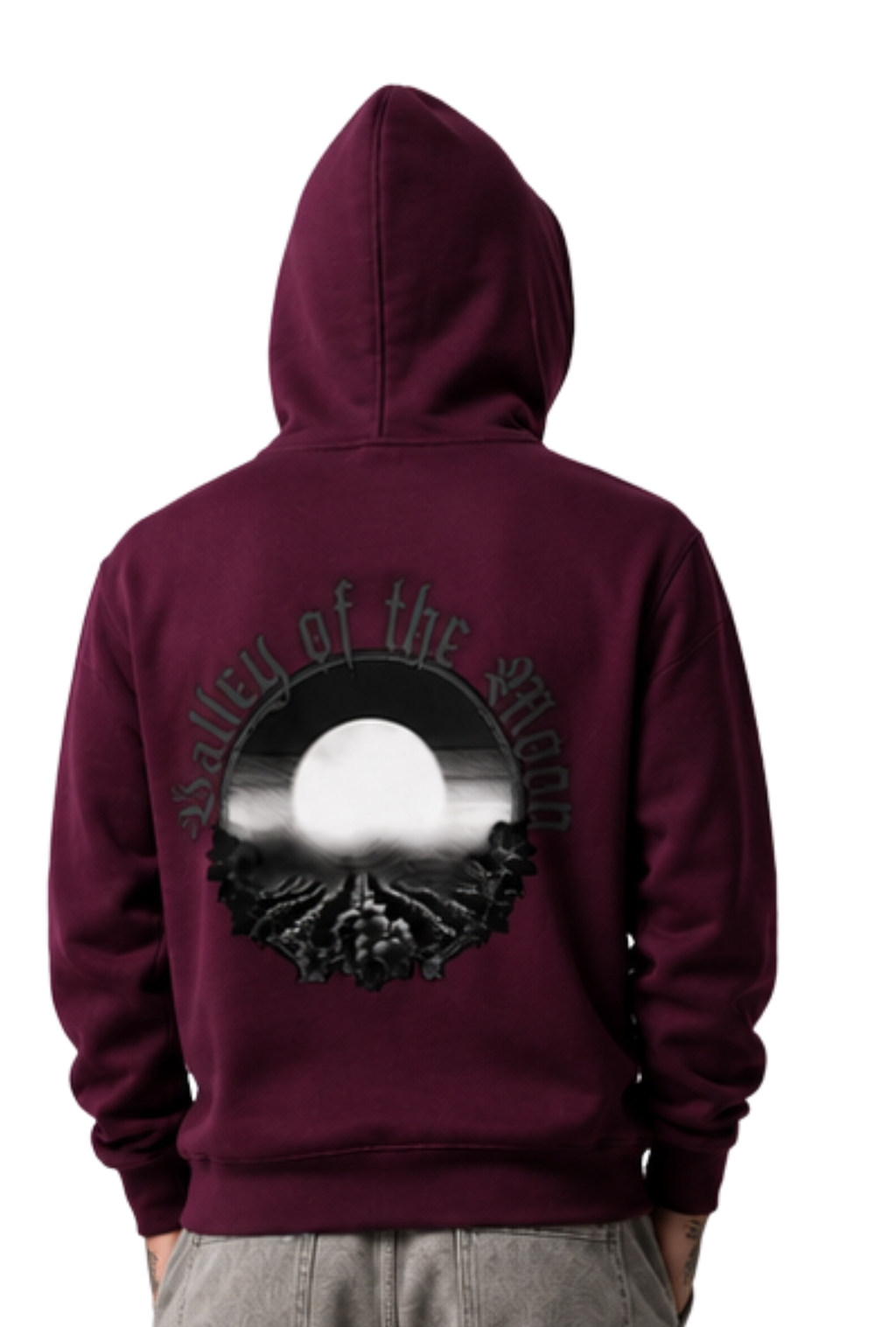 Valley of the Moon Gothic Heavyweight High Neck  Zip-Up Hoodie