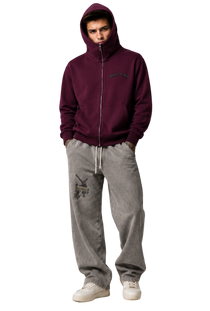 Valley of the Moon Gothic Heavyweight High Neck  Zip-Up Hoodie