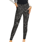 Black Paisley Women's High-Waist Legging