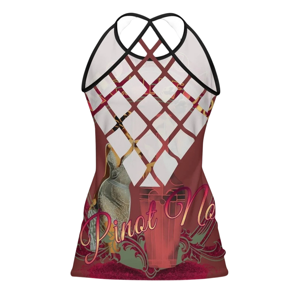 Pinot Pinup Women's Criss-Cross Open Back Tank Top