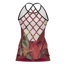 Pinot Pinup Women's Criss-Cross Open Back Tank Top