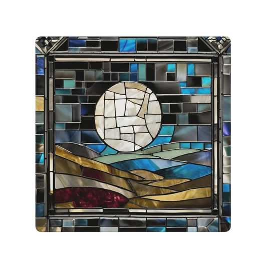 Moonlit Mosaic Ceramic Coaster