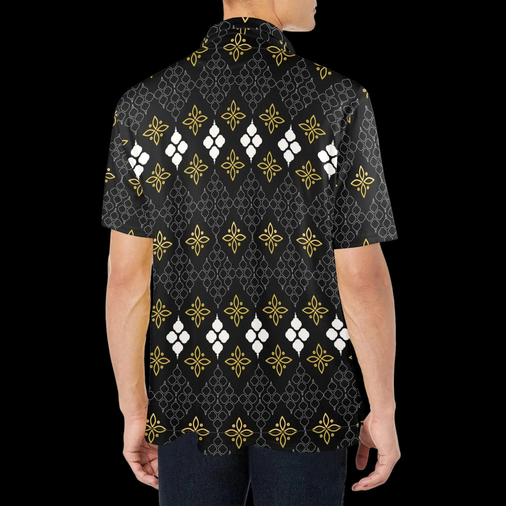 Batik Print Men's Polo Shirt