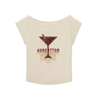 Vintage Manhattan Cocktail Wide Neck T-shirt
