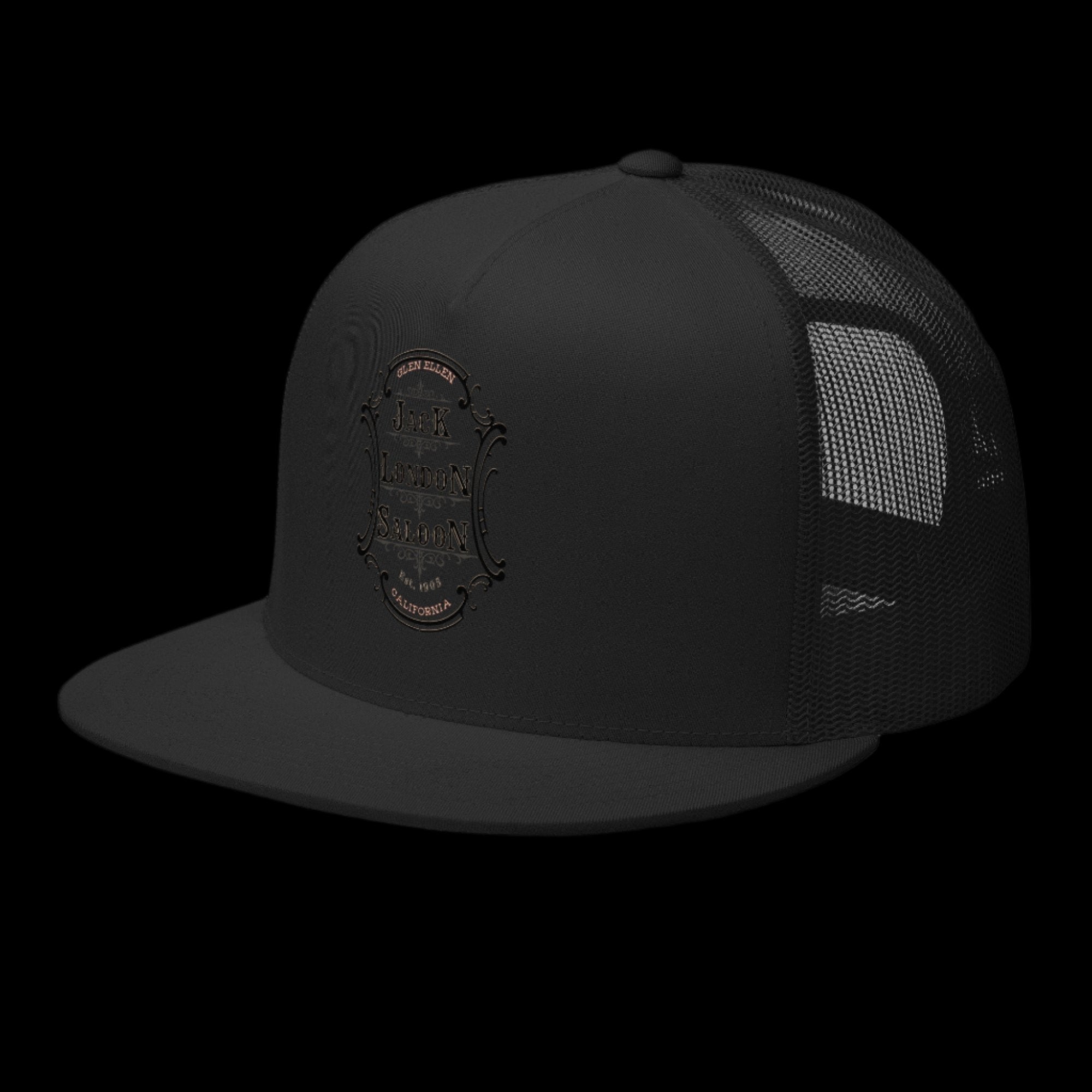 JACK LONDON SALOON Embroidered Emblem Trucker Cap - Trucker Hats from Sonoma Rebel