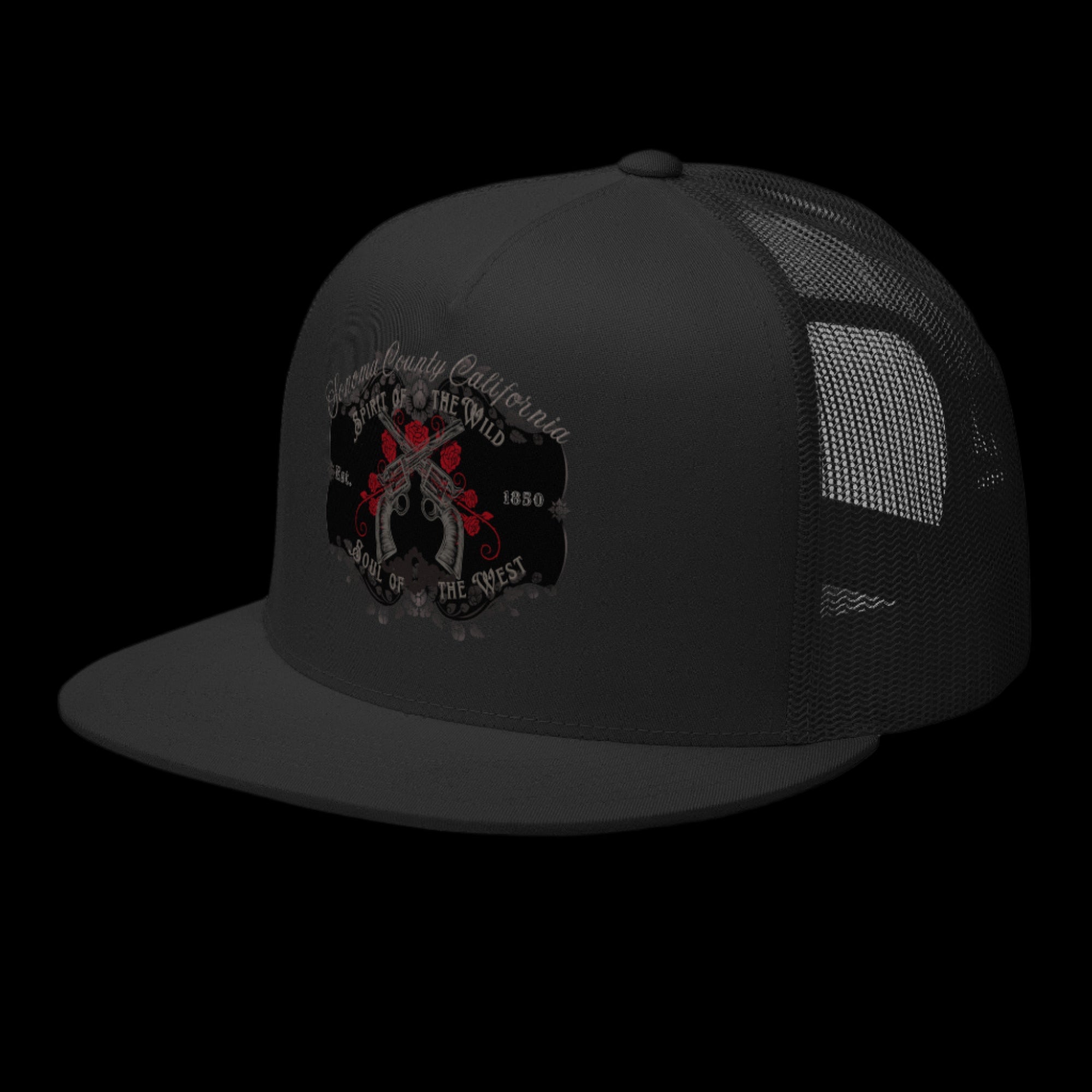 Vintage Western Trucker Cap Red/Black Secondary image