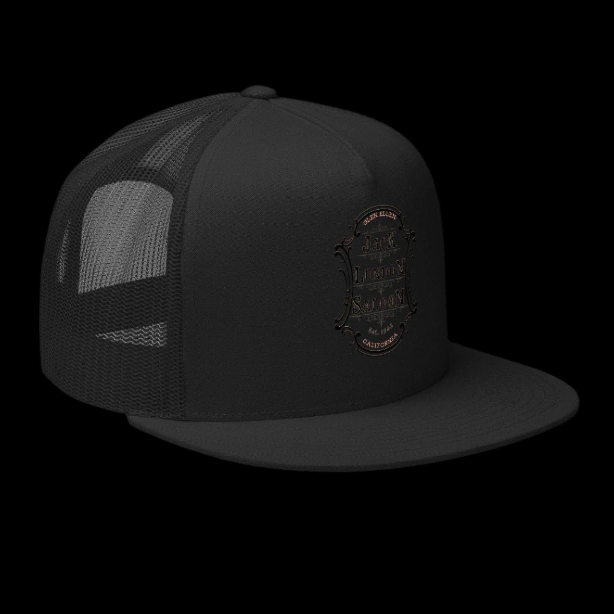 JACK LONDON SALOON Embroidered Emblem Trucker Cap - Trucker Hats from Sonoma Rebel