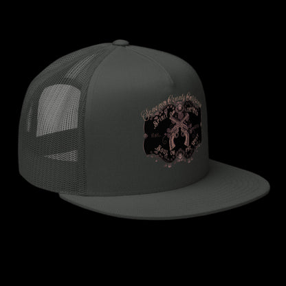 Sonoma County "Wild West" Trucker Cap Rose Gold/Charcoal - Trucker Hats from London Moon