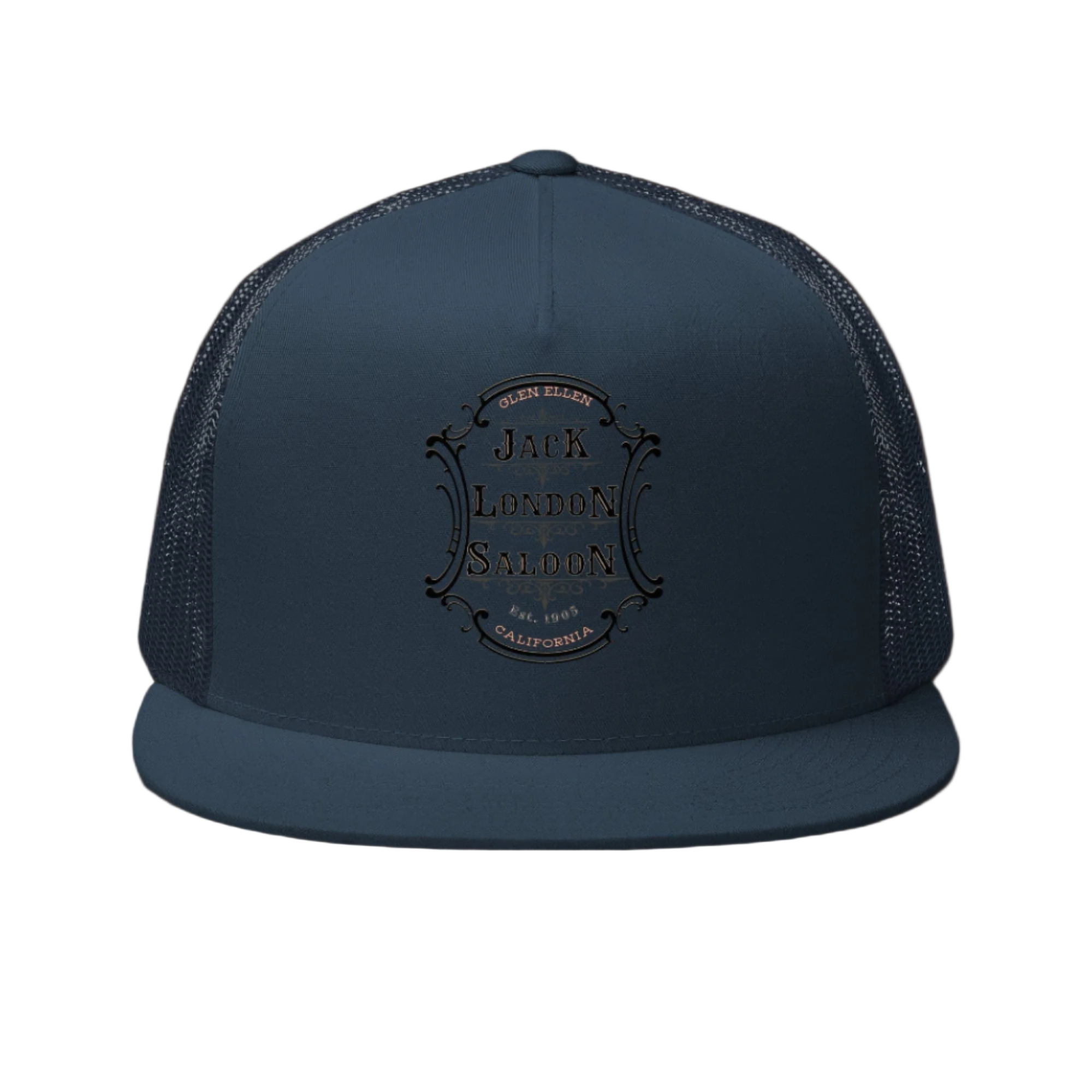 JACK LONDON SALOON Embroidered Emblem Trucker Cap - Trucker Hats from Sonoma Rebel