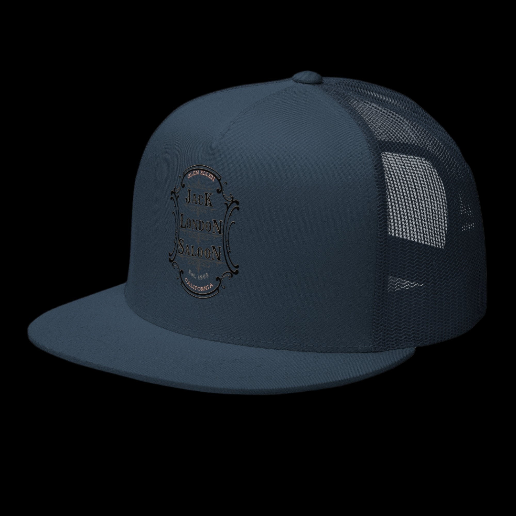 JACK LONDON SALOON Embroidered Emblem Trucker Cap - Trucker Hats from Sonoma Rebel