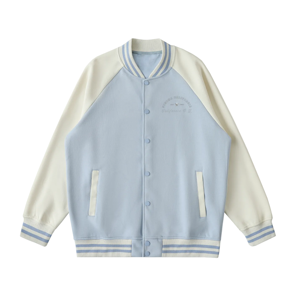 Sonoma California O.G. Collegiate Two Tone Raglan Sleeve Varsity Jacket