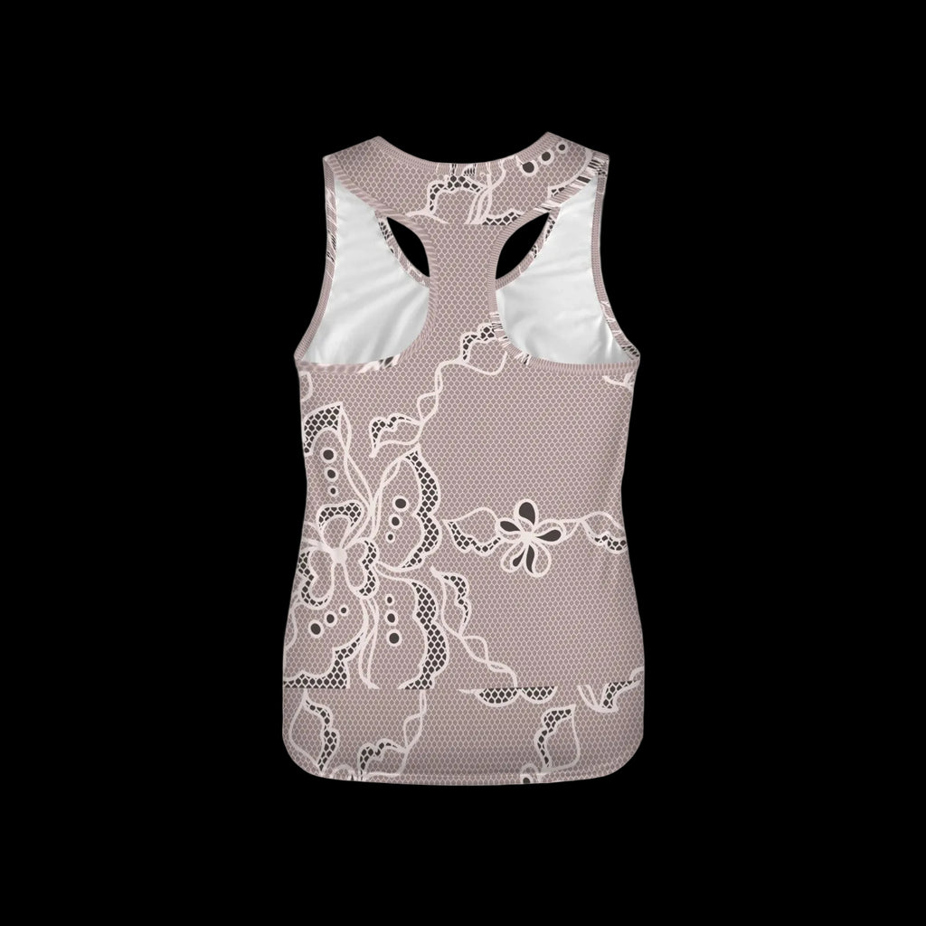 Rose Lace Women's Racerback Sports Top
