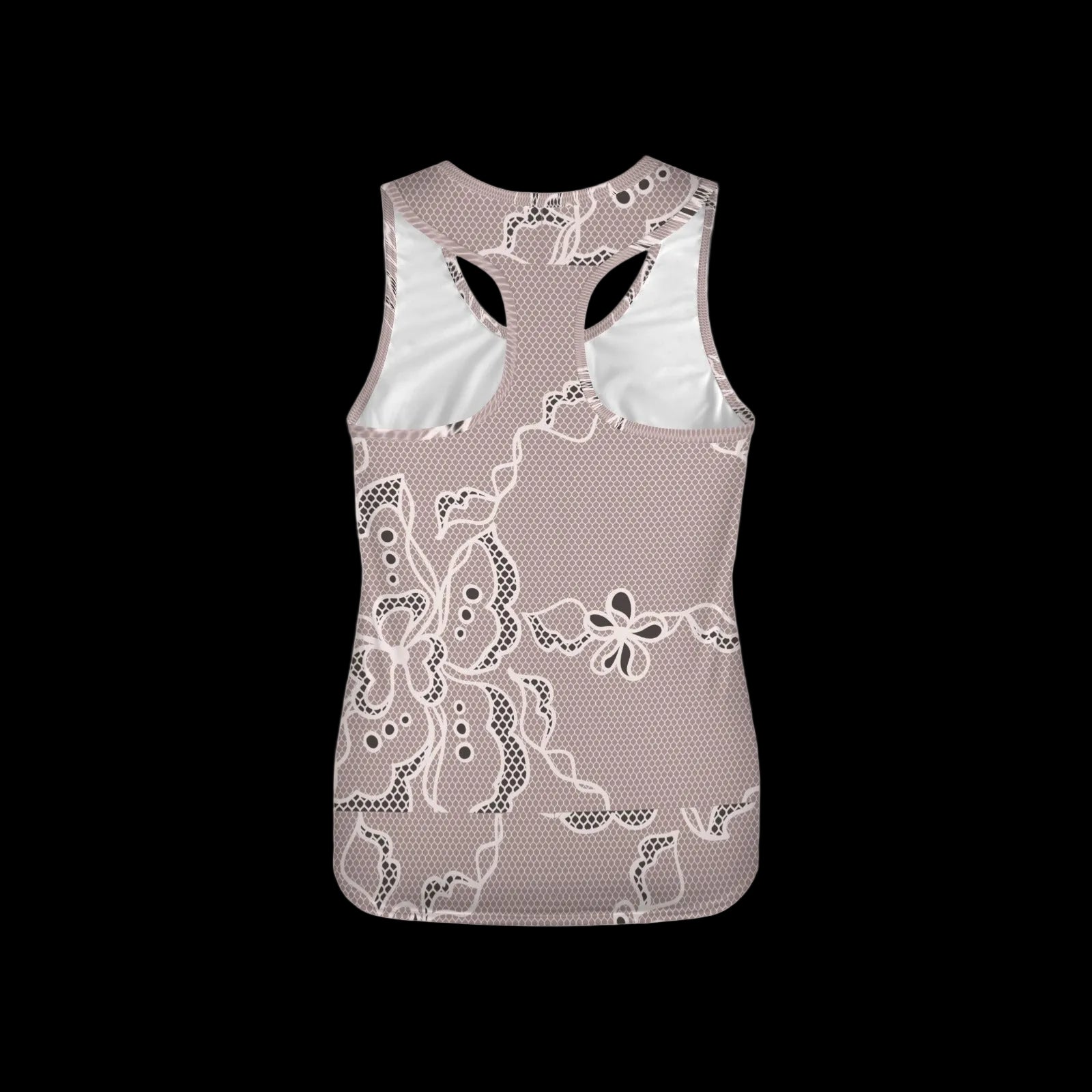 Rose Lace Women's Racerback Sports Top