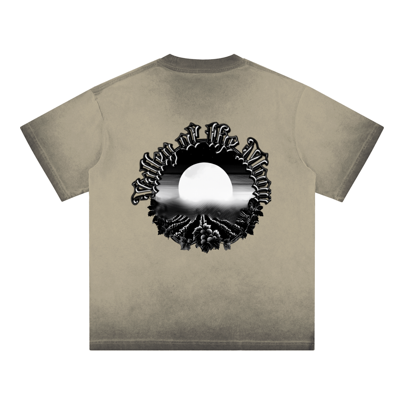 Valley of the Moon Gothic Reverse Dyed Men's Cotton T-Shirt