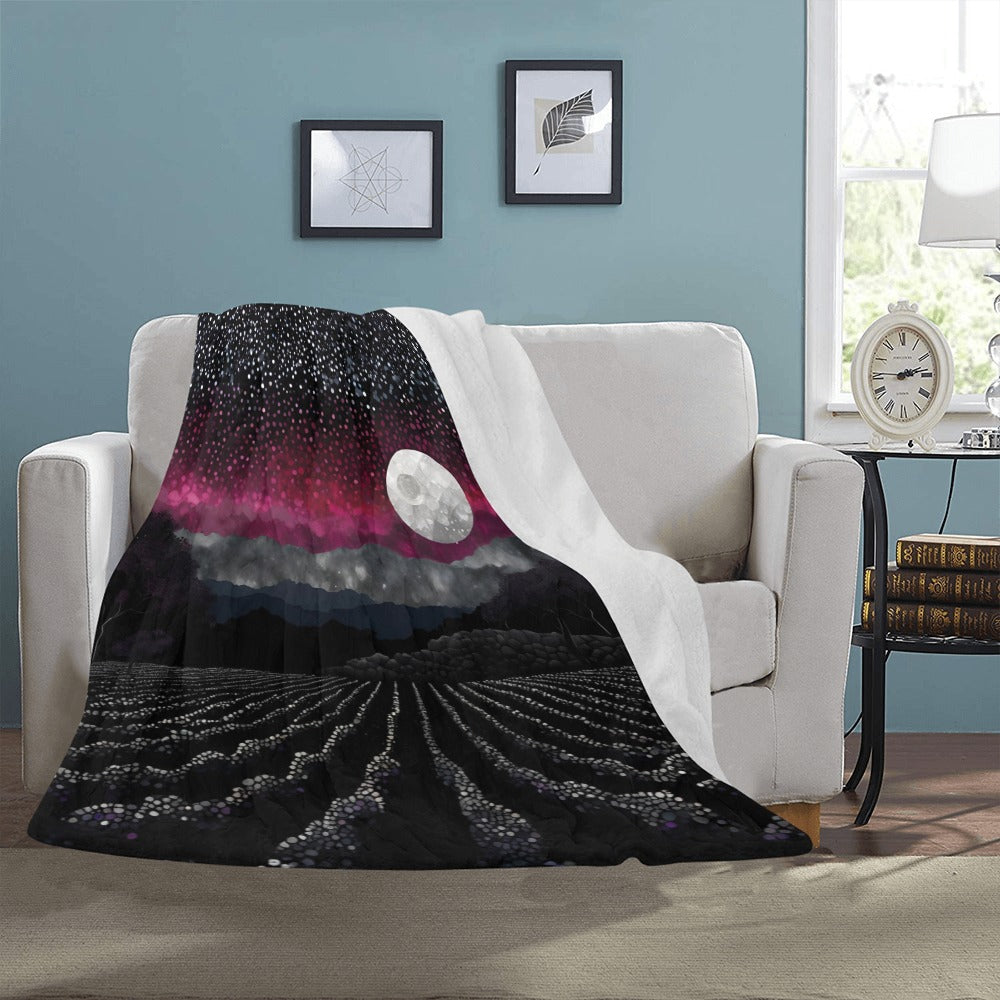 Vineyard Night Sky Mosaic Blanket Ultra-Soft Micro Fleece Blanket 43"x56"