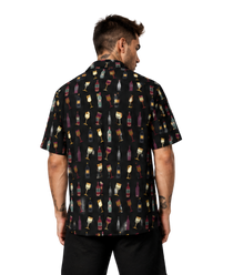 Hawaiian Vintage Wine Pattern Men's Shirt