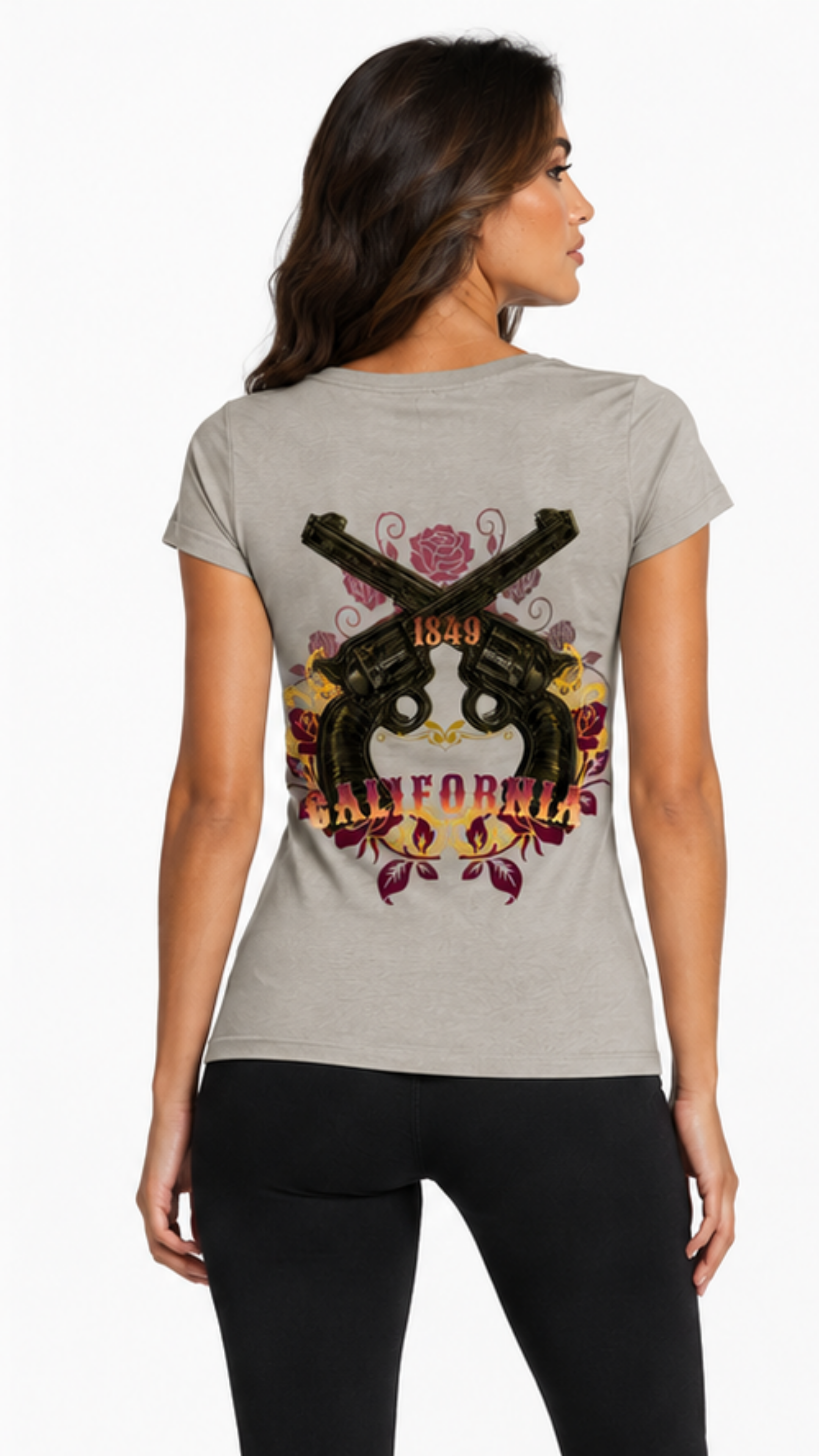 California Outlaw Women's V-Neck Slim Fit T-Shirt Secondary image