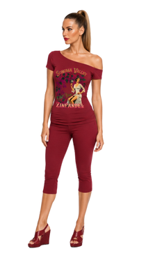 Old Vine Zinfandel Women’s Off-the-Shoulder T-Shirt