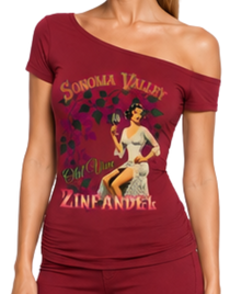 Old Vine Zinfandel Women’s Off-the-Shoulder T-Shirt