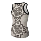 Nude Lace Print Women's Sleeveless Tank Top