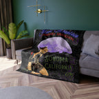 Moon Mountain AVA "Cabernet Sauvignon" Vintage Pinup Crushed Velvet Blanket - Blankets from Printify
