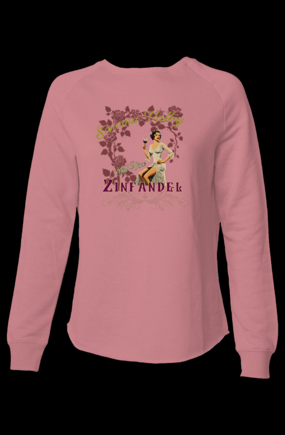 Womens Lightweight Wash Sweatshirt