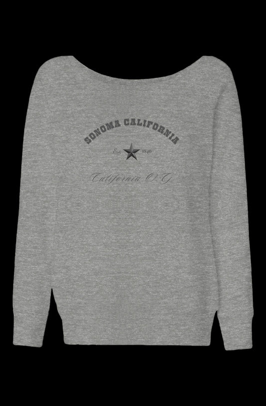 Womens Wide Neck Sweatshirt