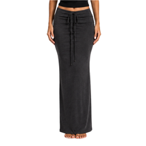 Sexy  Drawstring Maxi Skirt