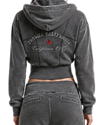 California O.G. Vintage Wash Cropped Women's Hoodie