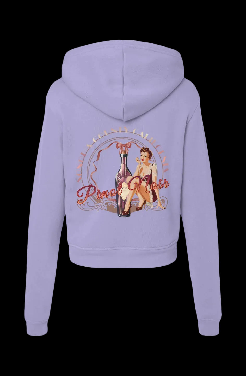 PINOT NOIR PINUP Womens Classic Hoodie Sweatshirt
