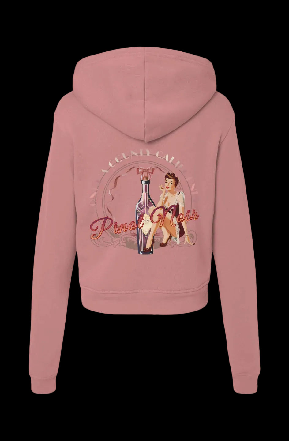 PINOT NOIR PINUP Womens Classic Hoodie Sweatshirt
