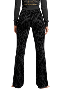 Damask Charcoal Women's Straight-leg Pants
