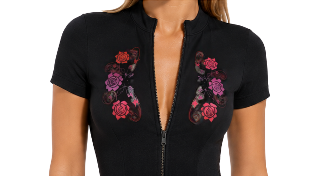 Flamenco Flared Leg Quarter-Zip Jumpsuit