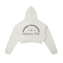 California O.G.  Women's  Cropped Zip-Up Hoodie