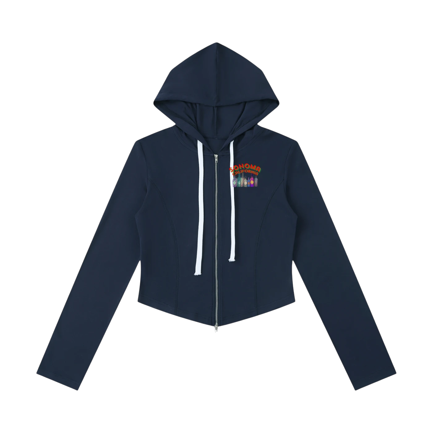 Sonoma Classic Pinup Women's Cropped Full Zip Hoodie