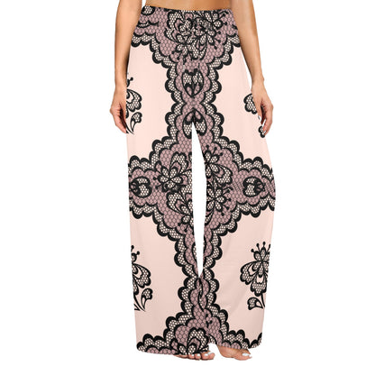 CROCHET WIDE LEG Women's Wide Leg Lounge Pants - Joggers from Artsadd