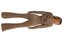Cali Bear Revolt Vintage Washed Flared Fleece Pants