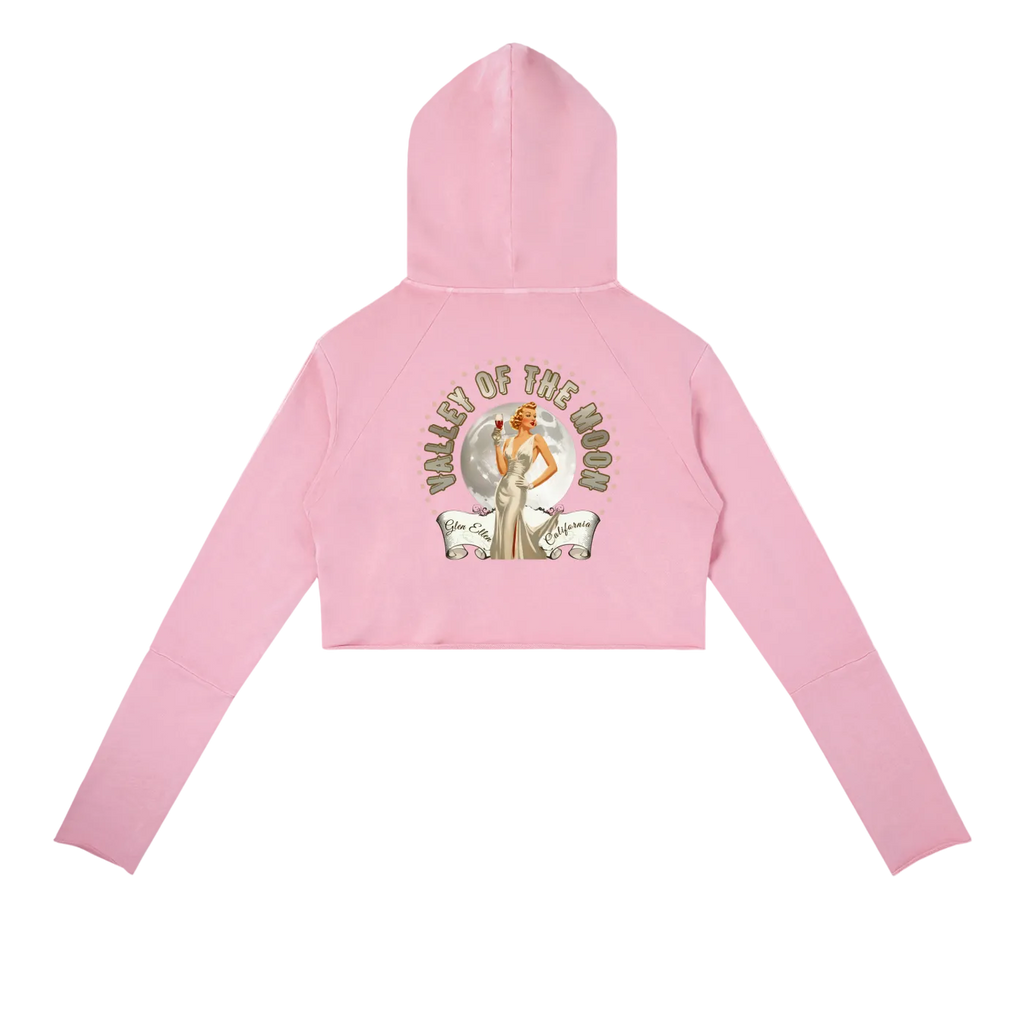 Valley of the Moon Glam Vintage Washed Raw Edge Hoodie