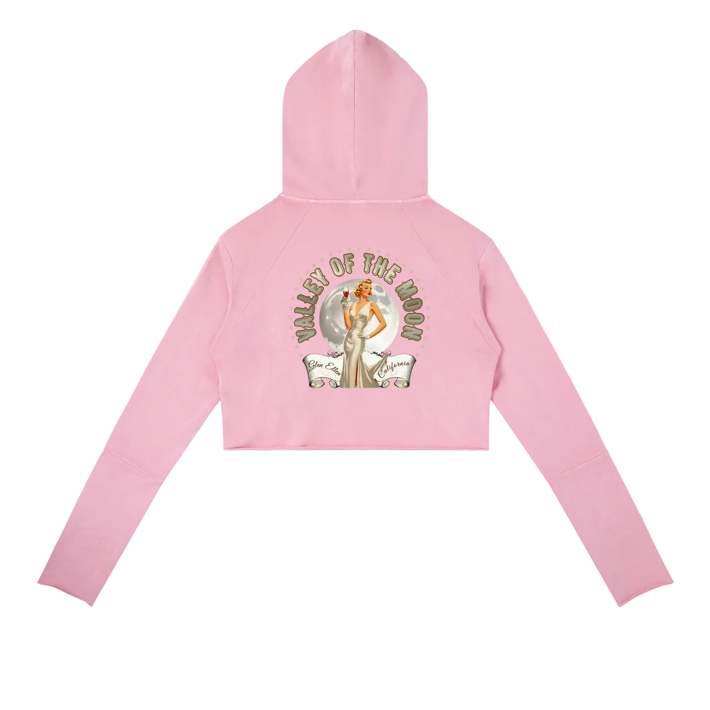 Valley of the Moon Glam Vintage Washed Raw Edge Hoodie