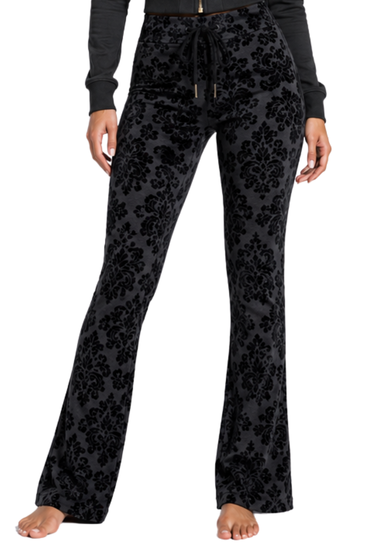 Damask Charcoal Women's Straight-leg Pants Main image