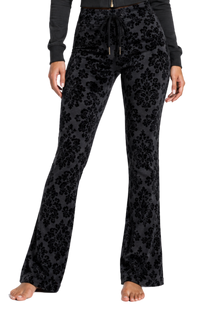 Damask Charcoal Women's Straight-leg Pants