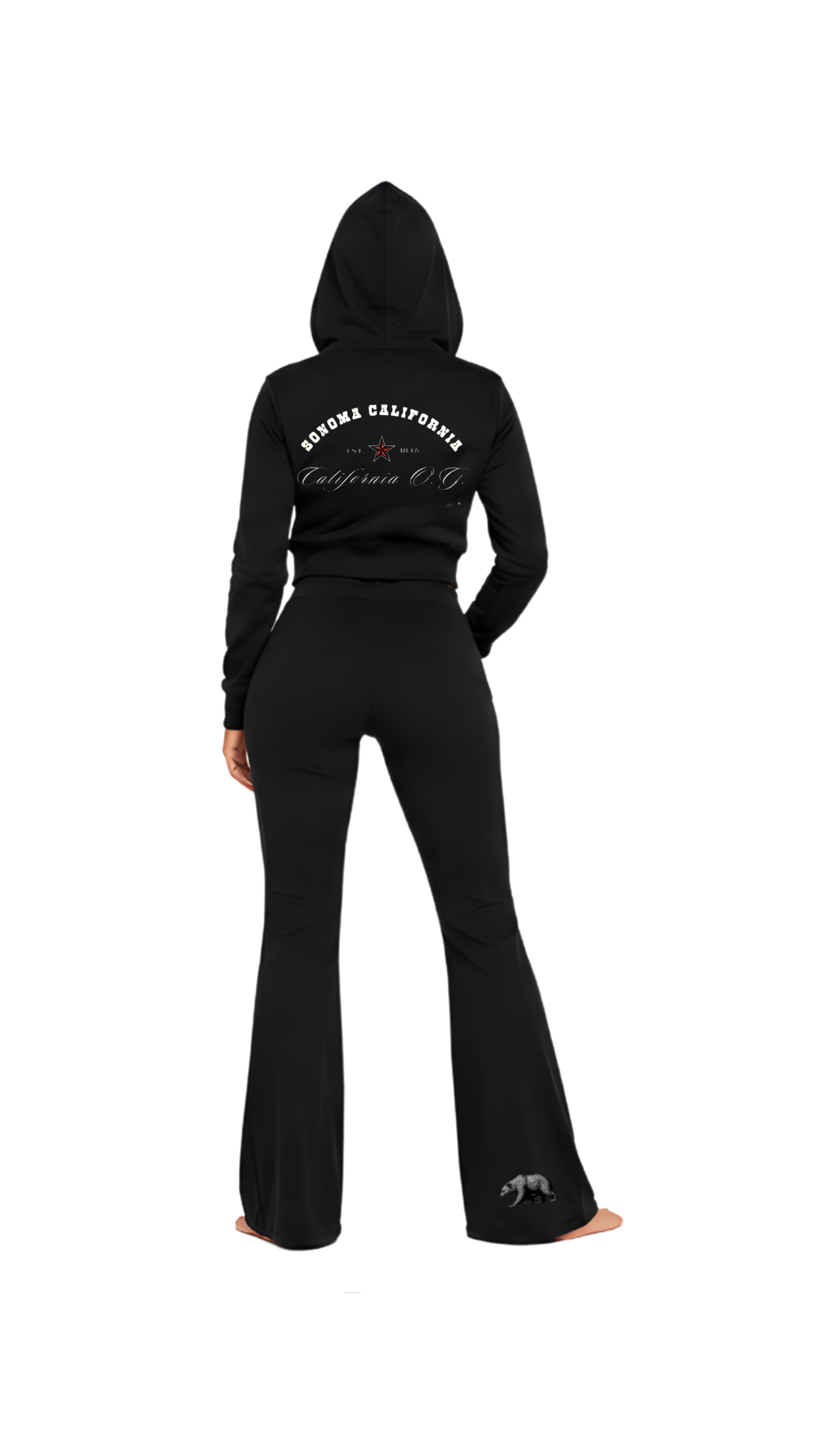 California O.G. Collegiate Women’s Slim Crop Full Zip Hoodie