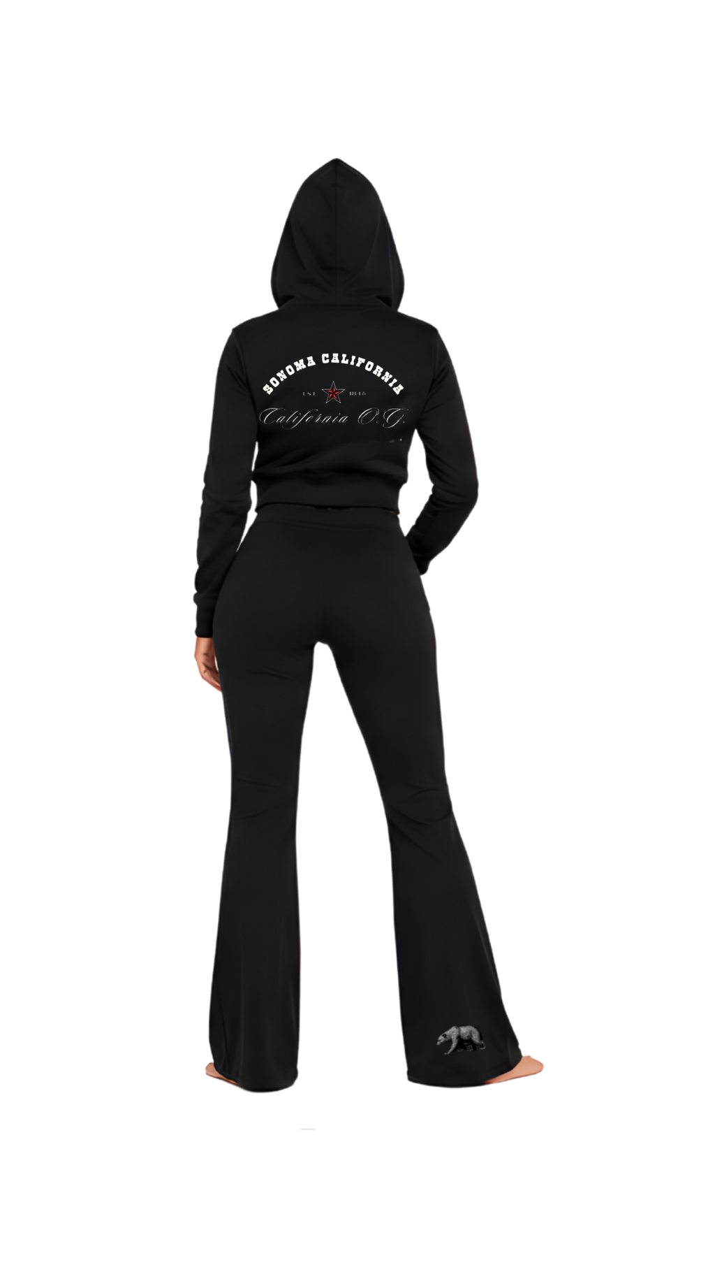 California O.G. Collegiate Women’s Slim Crop Full Zip Hoodie