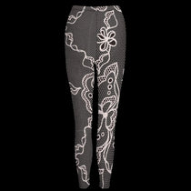 Contrast Lace Print Women's High-Waist Legging