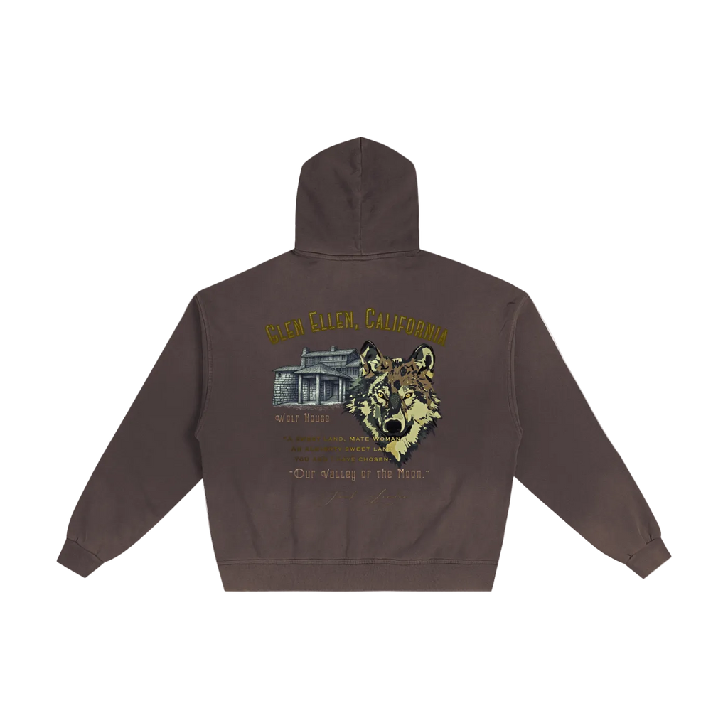 Jack London Wolf Sunfade Zip Hoodie