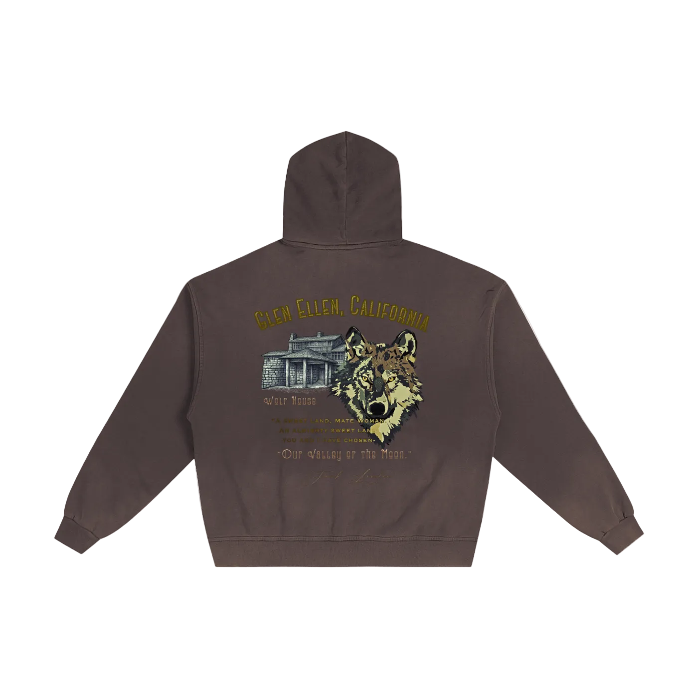 Jack London Wolf Sunfade Zip Hoodie