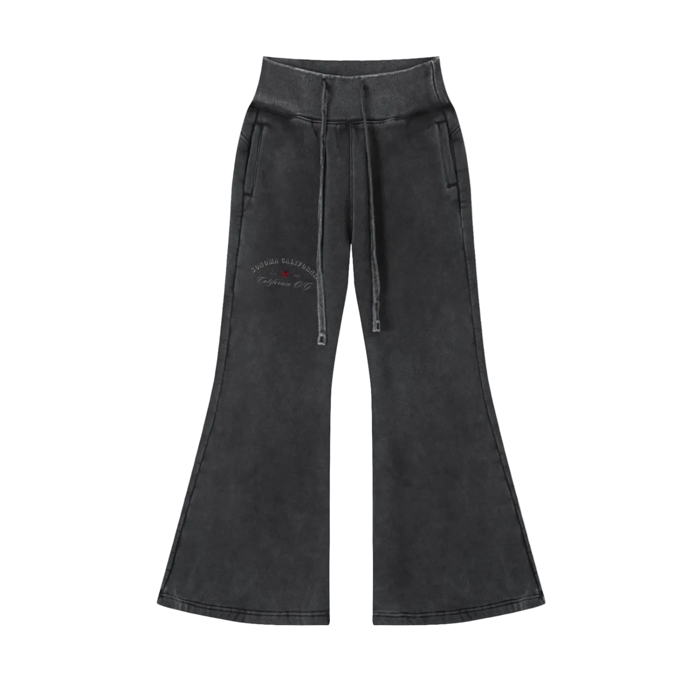 California O.G.Vintage Wash Flared Drawstring Sweat Pants